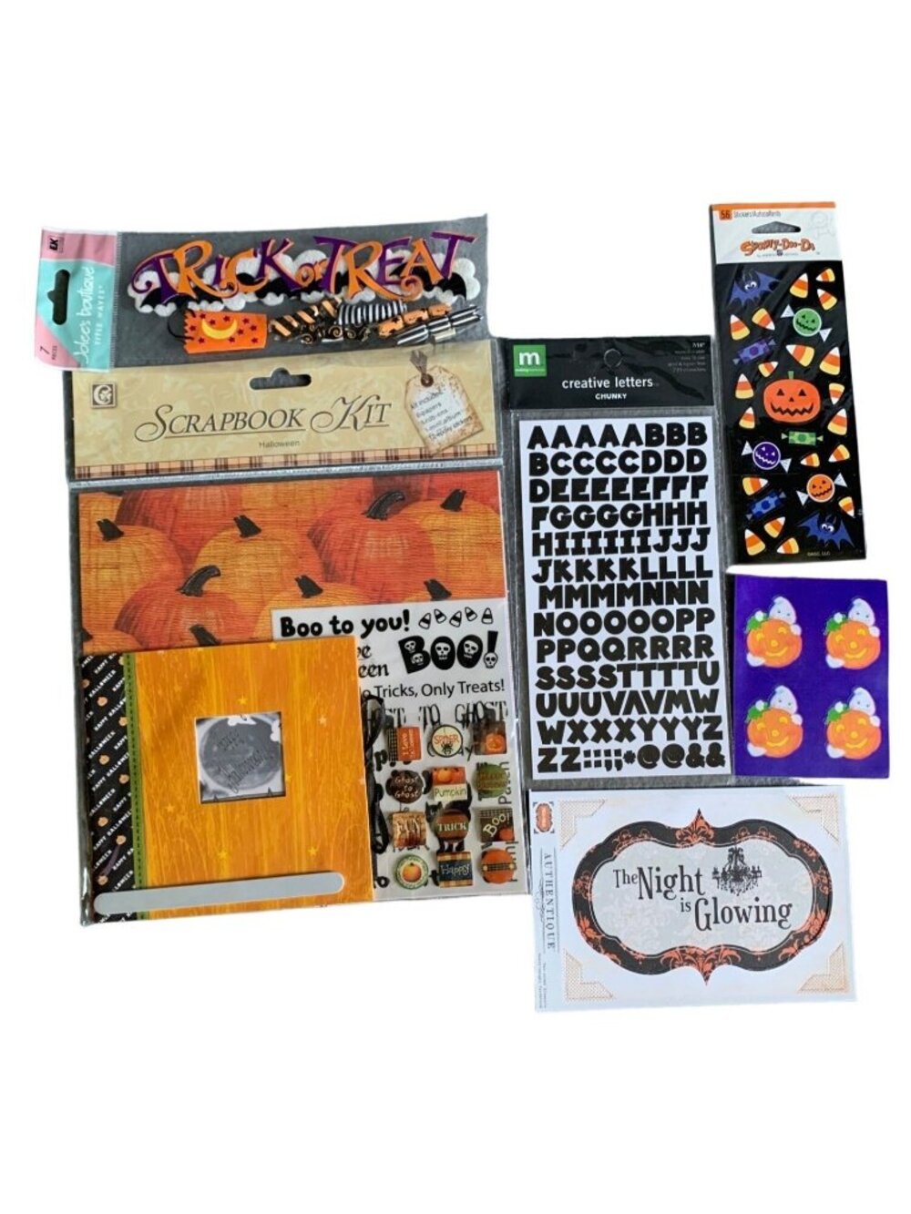 Halloween Scrapbook Kit Embellishments Stickers & Creative Letters - Picture 1 of 10